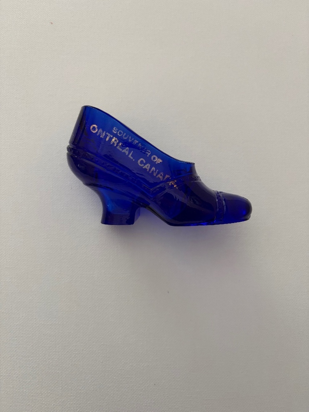 EAPG Cobalt Blue Glass Souvenir Slipper5